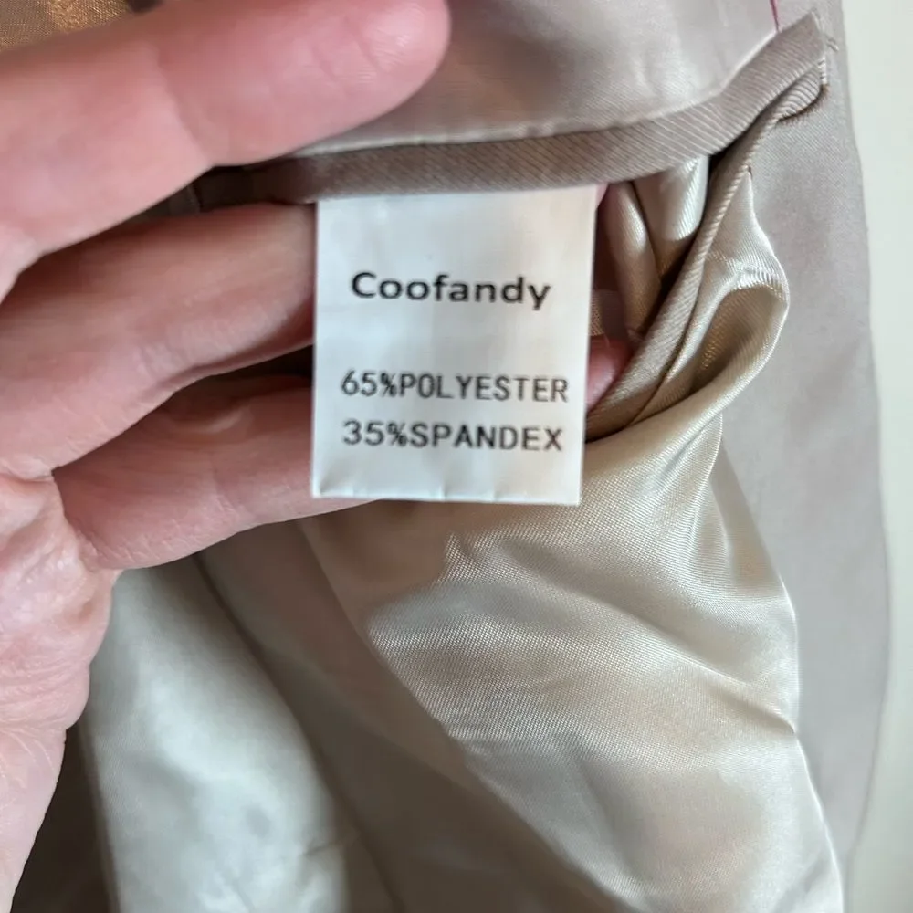 NWT Coofandy Khaki Blazer Sport jacket size XXXL